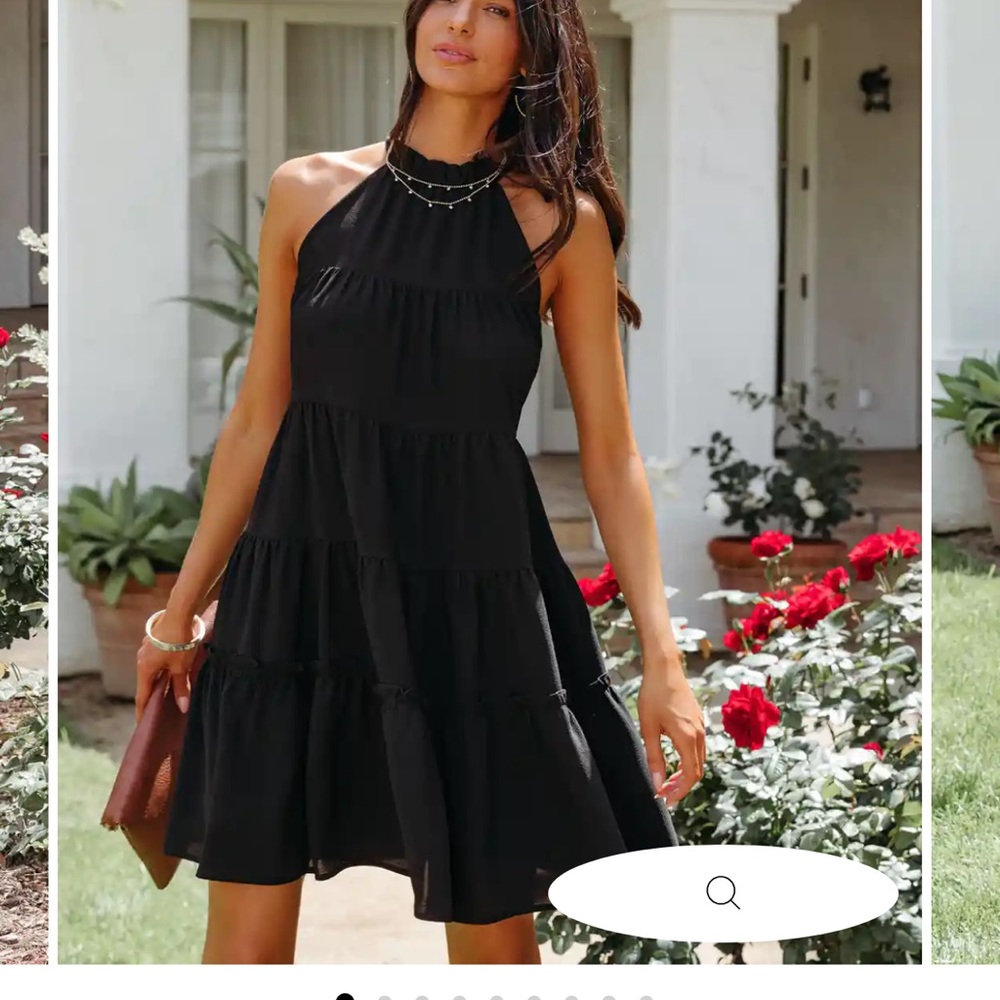Vici Tiered Black Dress NWT